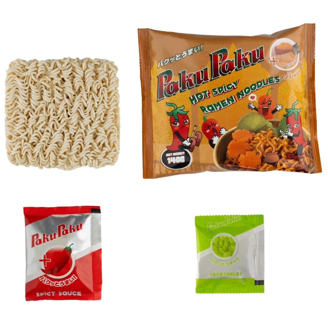 PakuPaku Scharfe Ramen Nudeln Happy Curry 140g