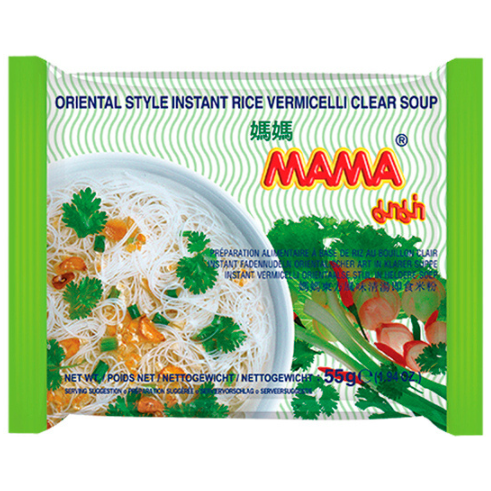 Mama Instant Nudelsuppe Reisnudeln Vermicelli Orientalischer Art in klarer Suppe 55g