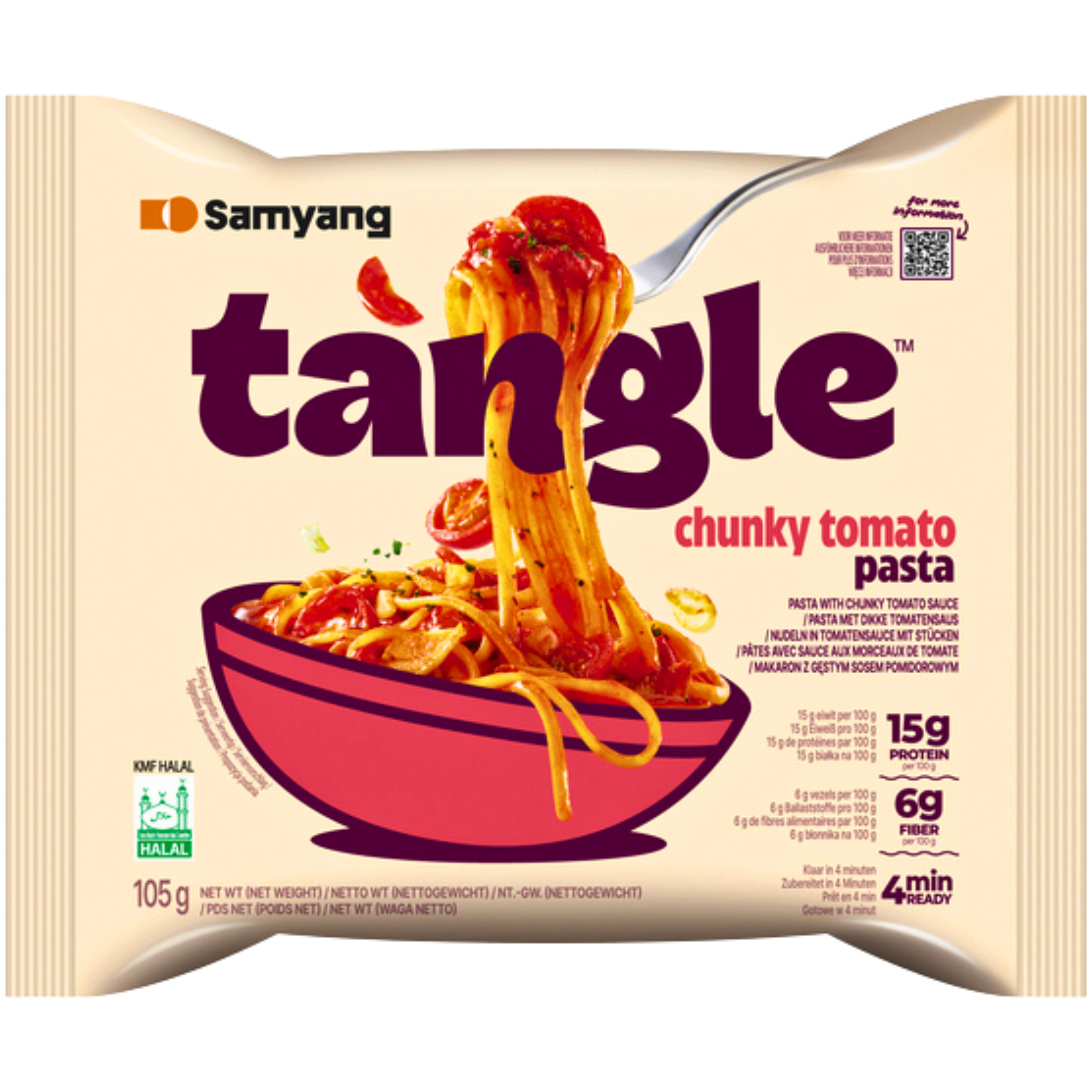 Samyang Tangle Nudeln in würziger Tomaten Sauce 105g