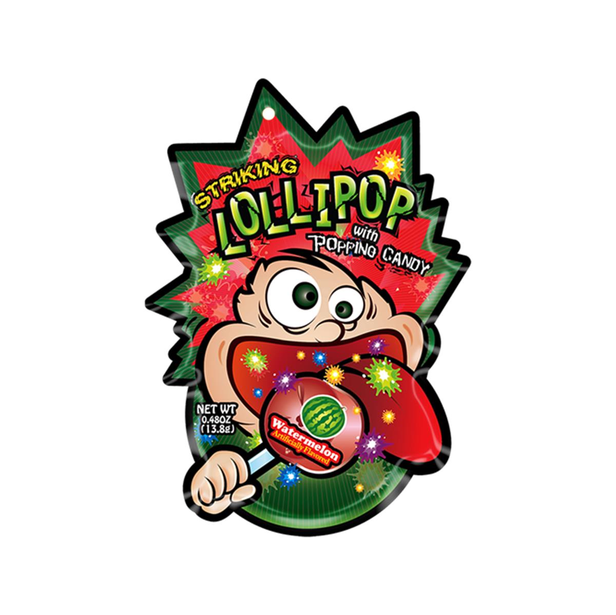 STRIKING Lollipop mit Knallbonbon Wassermelone 13,8g