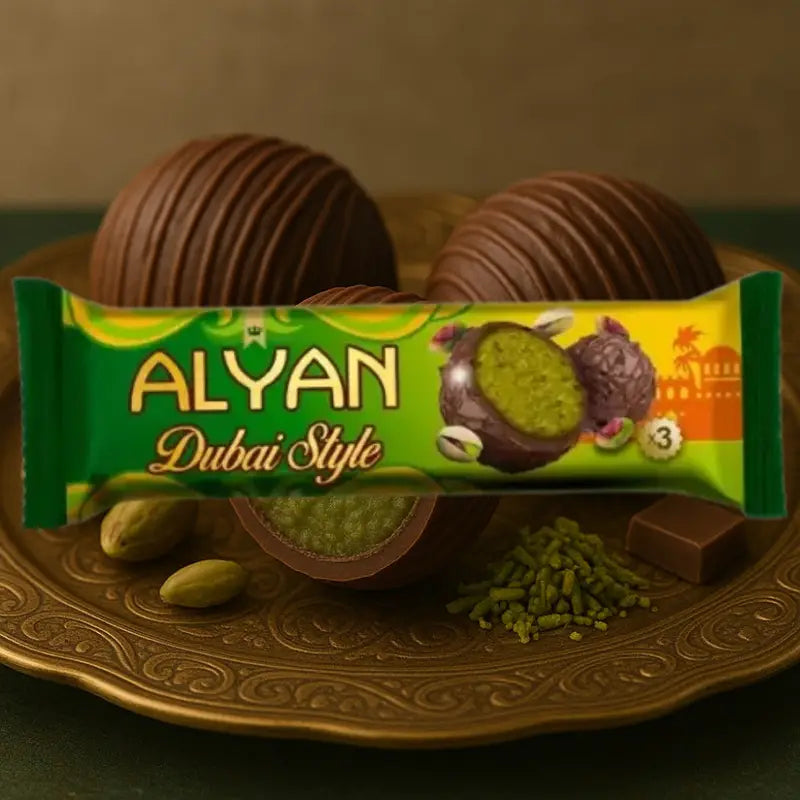 Alyan Dubai Style Truffino Milchschokolade mit Pistazien-Knafeh-Füllung 39g