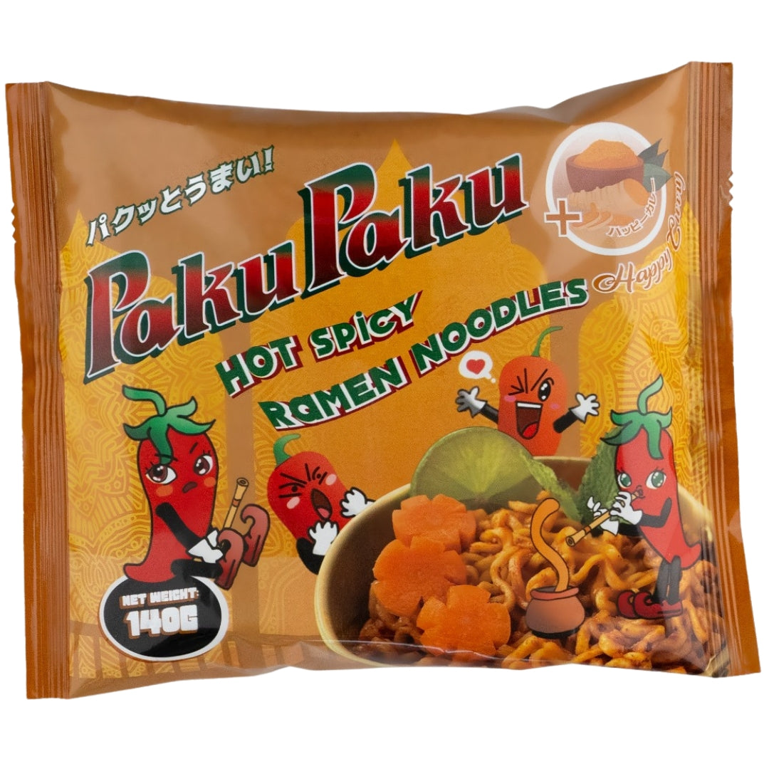 PakuPaku Scharfe Ramen Nudeln Happy Curry 140g