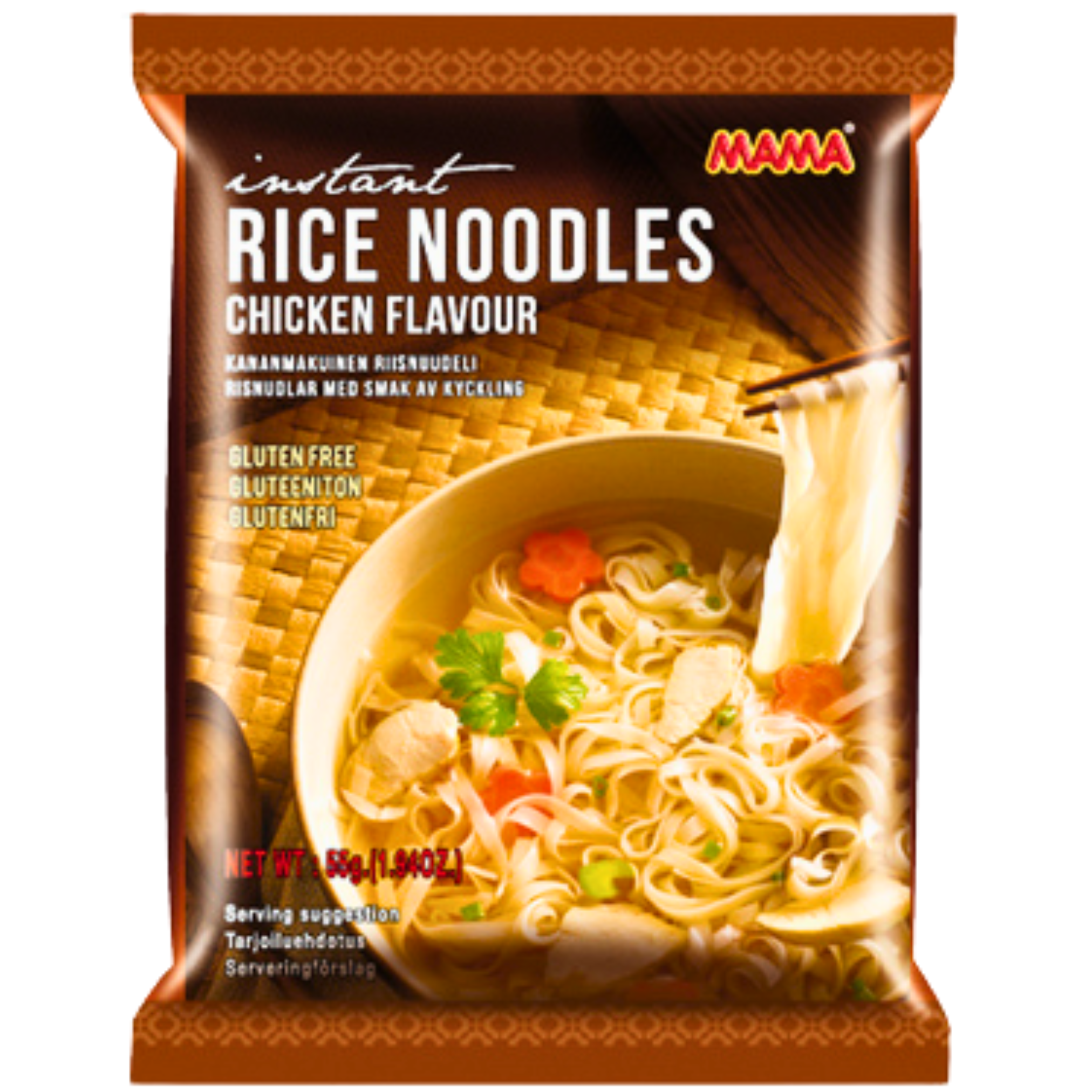 Mama Instant Nudelsuppe Reisnudeln Huhn Geschmack 55g