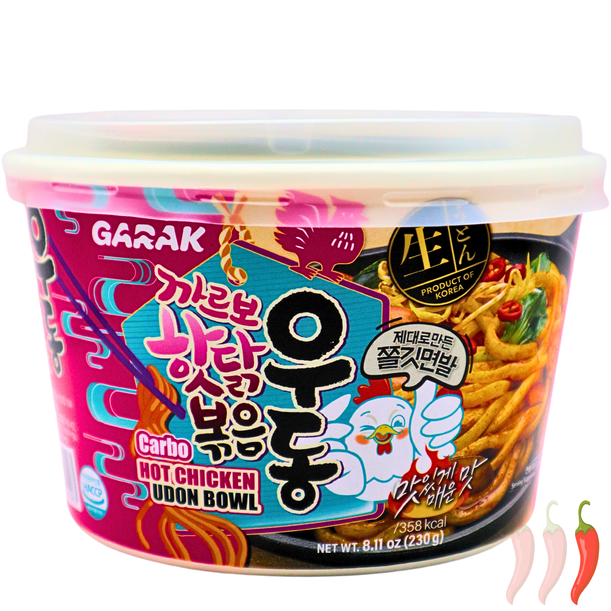 GARAK Carbo Hot Chicken Udon Bowl 230g