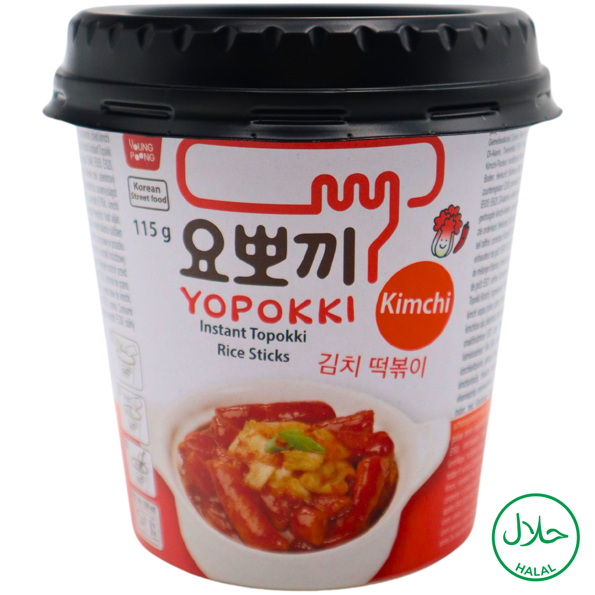 YOPOKKI Topokki Reiskuchen Kimchi Cup 140g