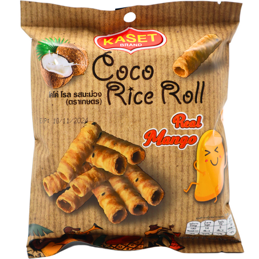 KASET Coco Rice Rolls Mango Flavor 40g