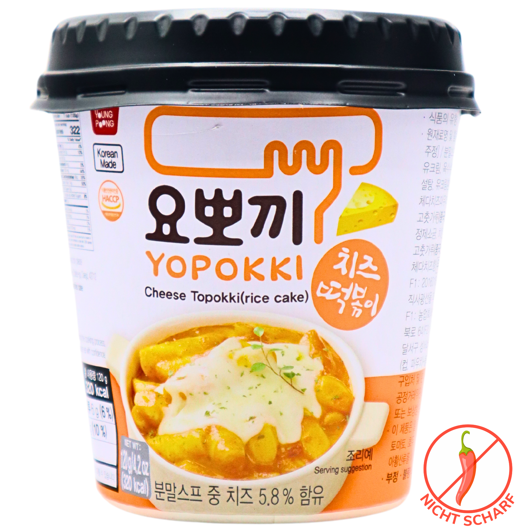 YOPOKKI Topokki Reiskuchen Cheese Cup 140g