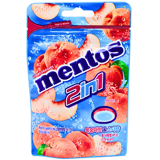 MENTOS BonBon Pfirsich & Soda 2in1 45g