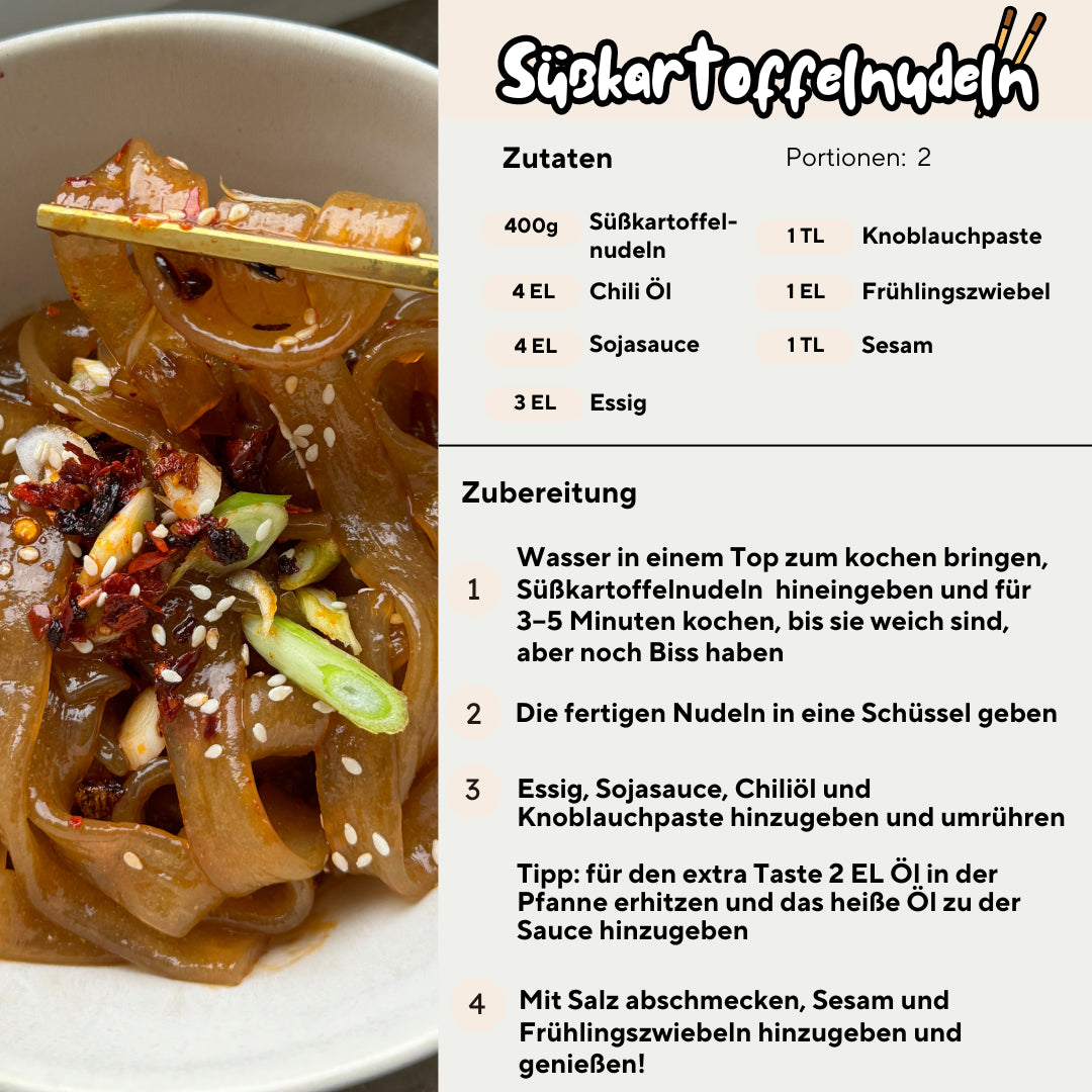 Süßkartoffelnudeln in Chili Öl Bundle