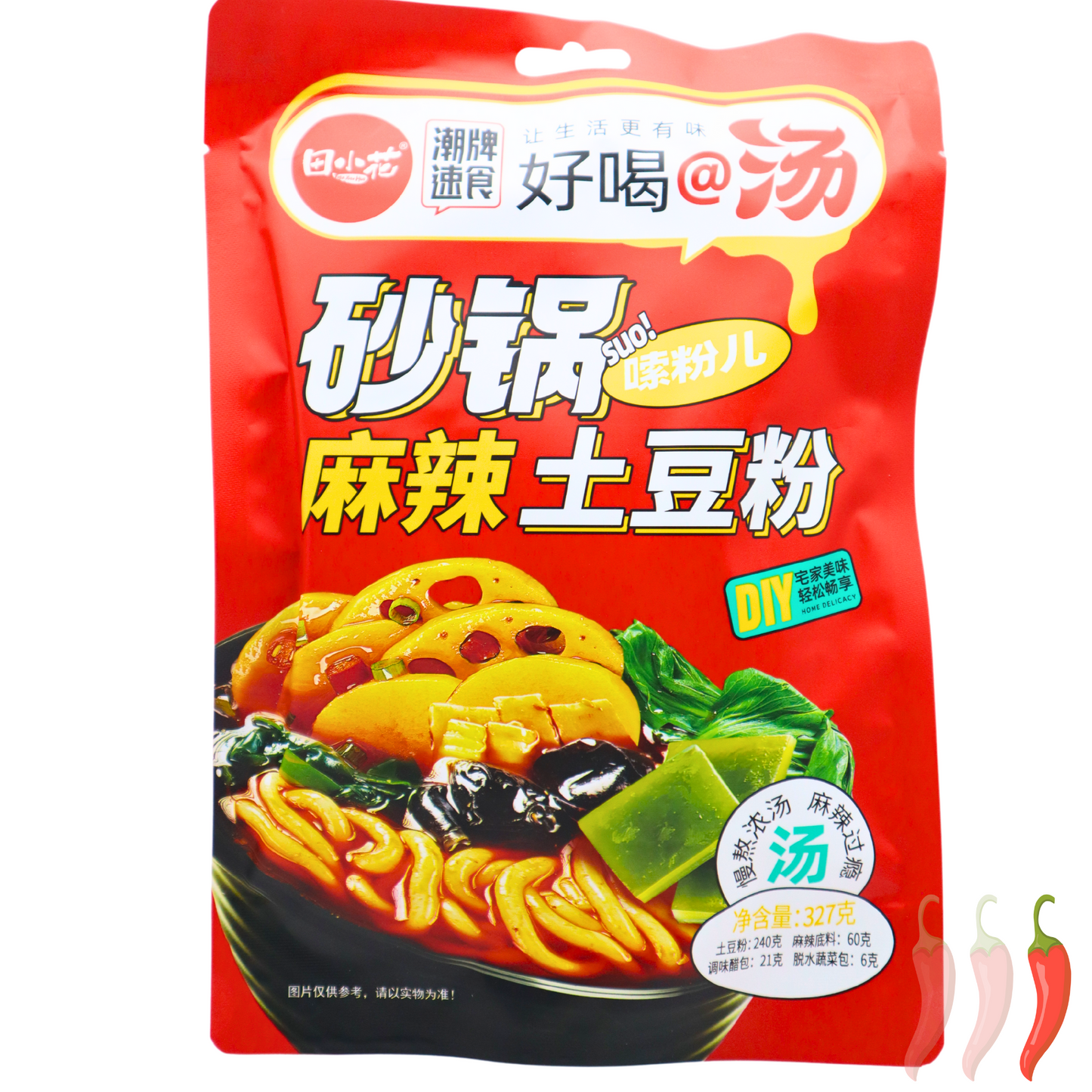 TIANXIAOHUA scharfe Kartoffelnudeln mit Suppenbrühe 327g