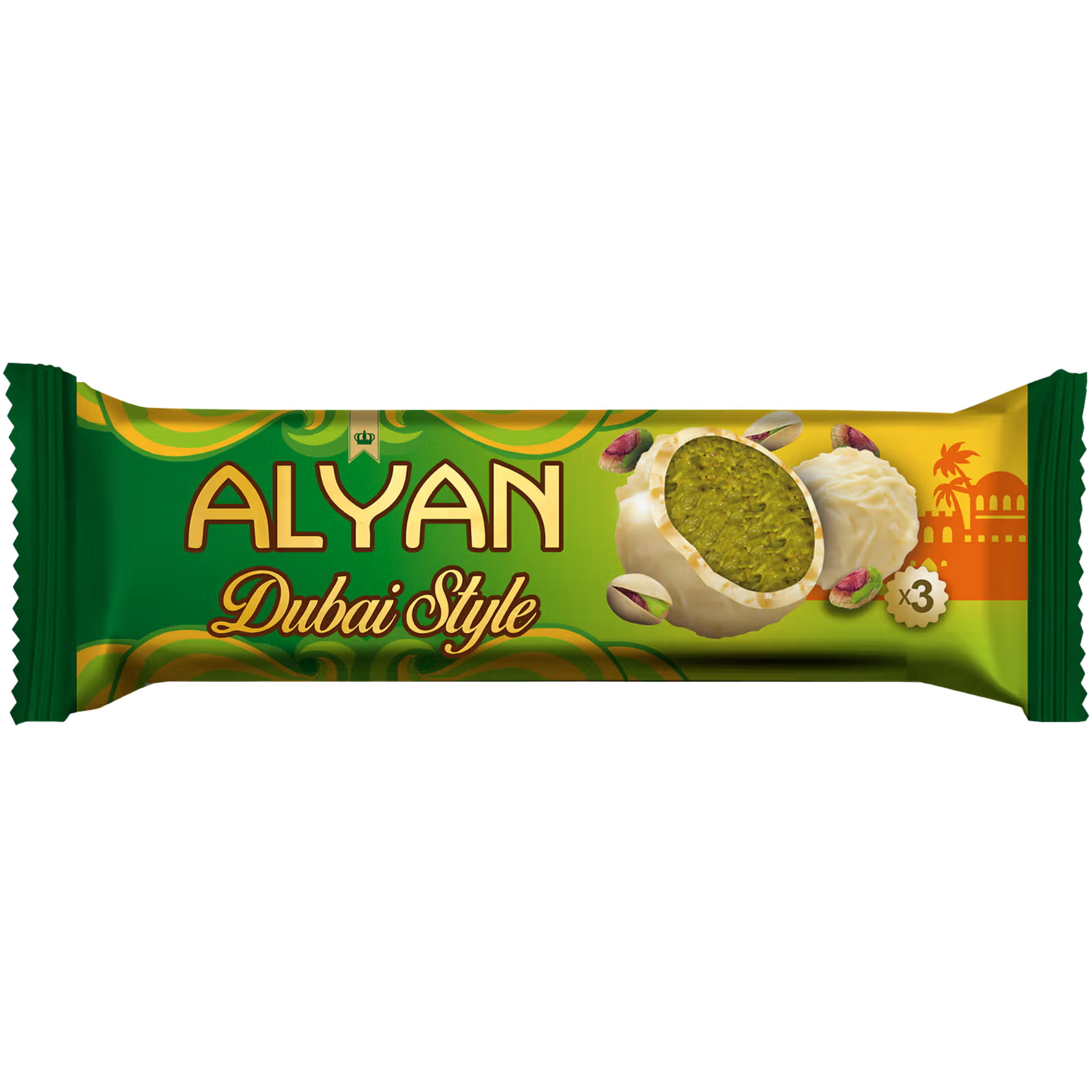 Alyan Dubai Style Truffino Weiße Schokolade mit Pistazien-Knafeh 39g