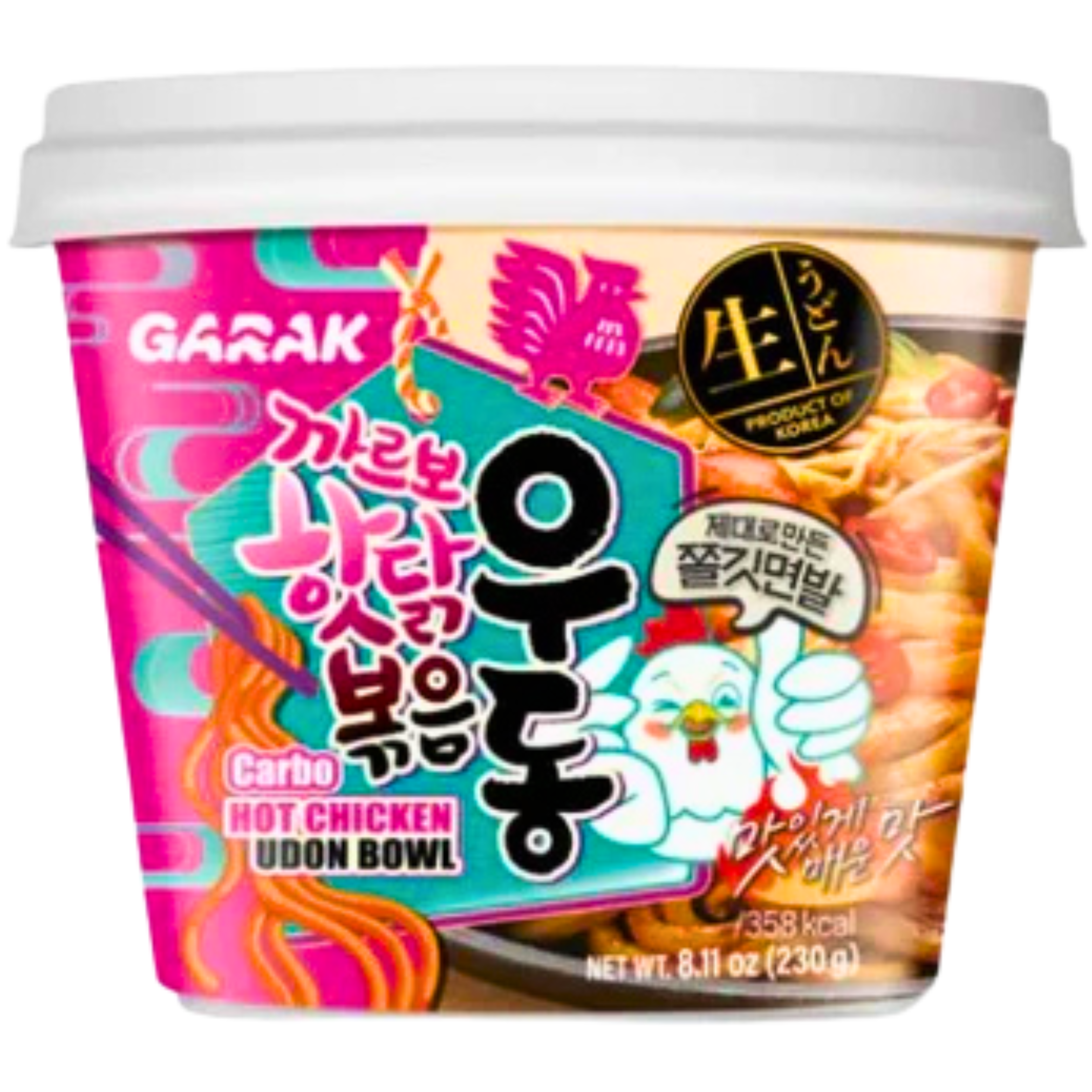 Garak Carbo Hot Chicken Udon Bowl 230g