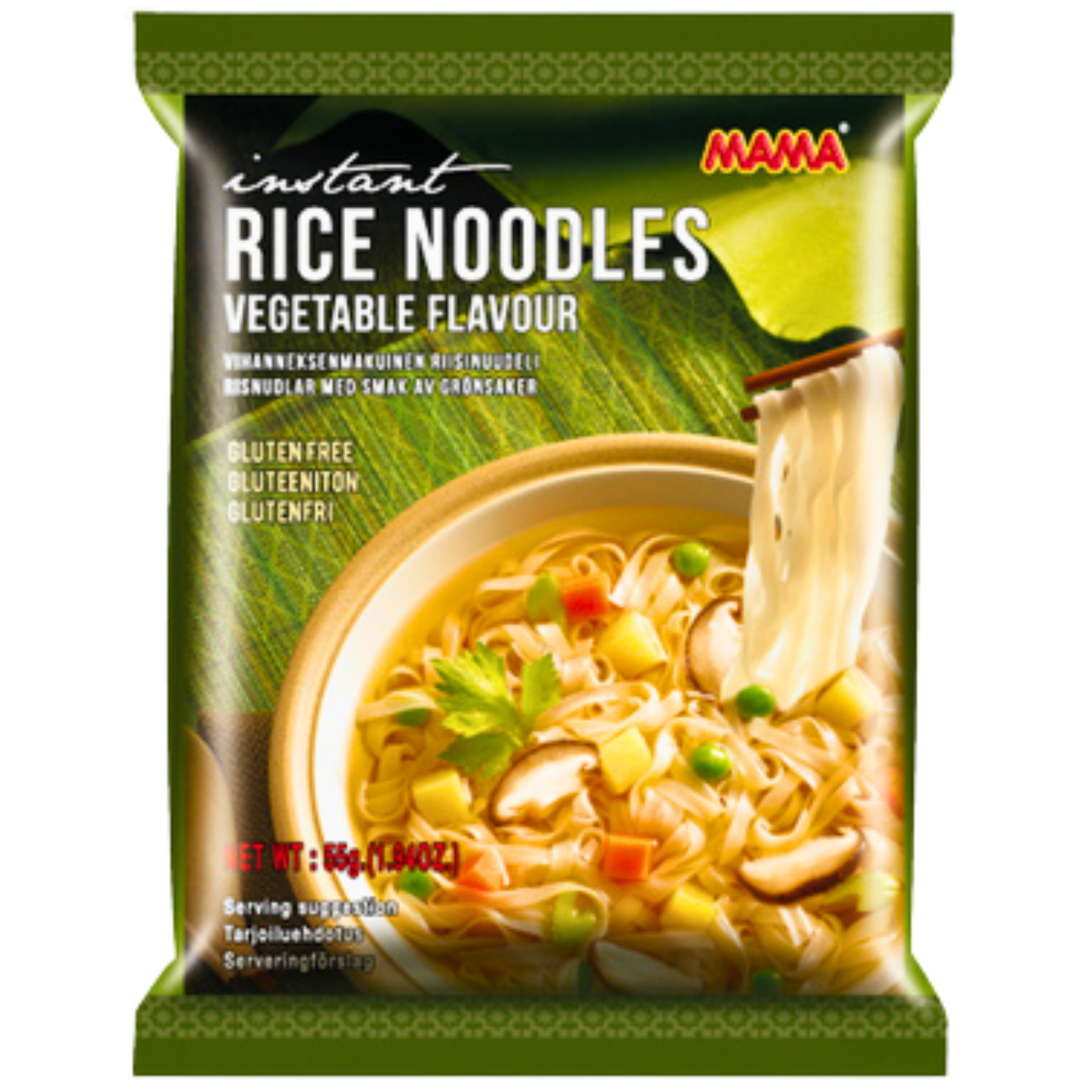 Mama Instant Nudelsuppe Reisnudeln Gemüse Geschmack 55g