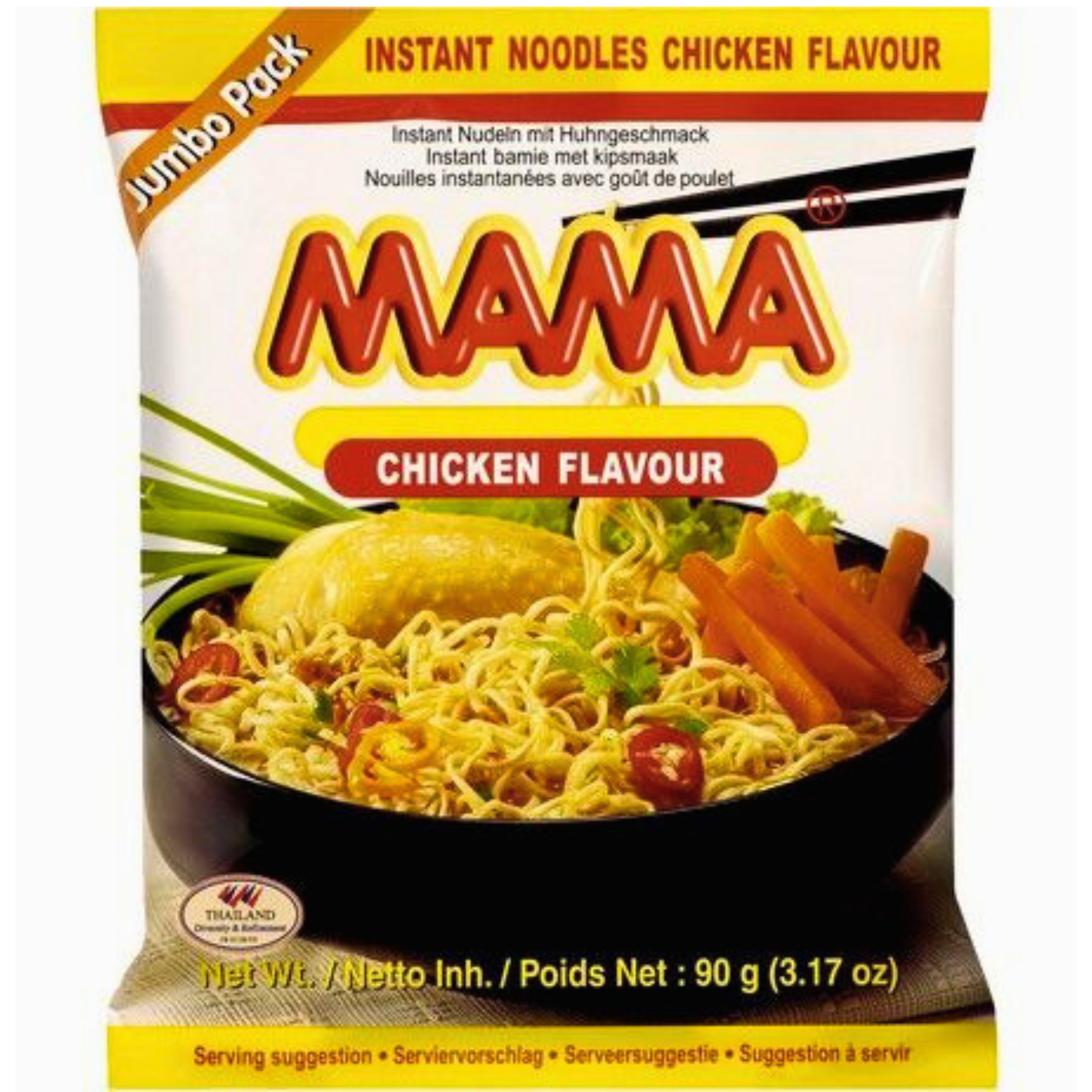 Mama Instant Nudelsuppe mit Chicken Aroma Jumbo Pack 90g