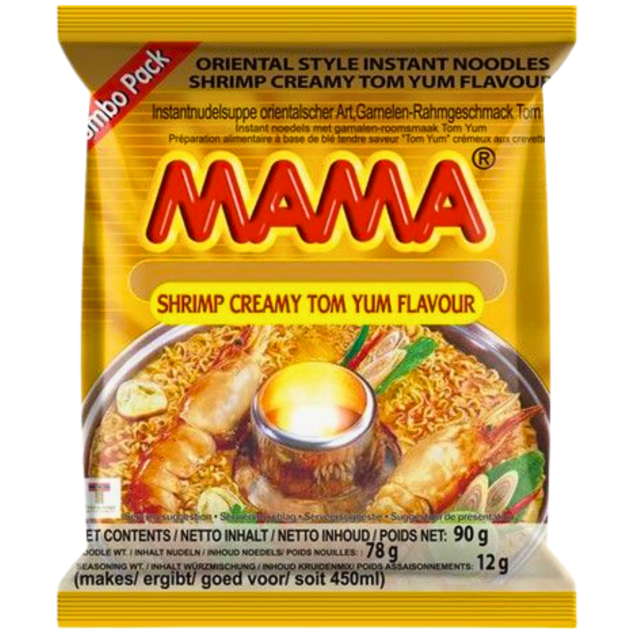 Mama Instant Nudelsuppe Tom Yum Creamy Shrimp Big Pack 90g