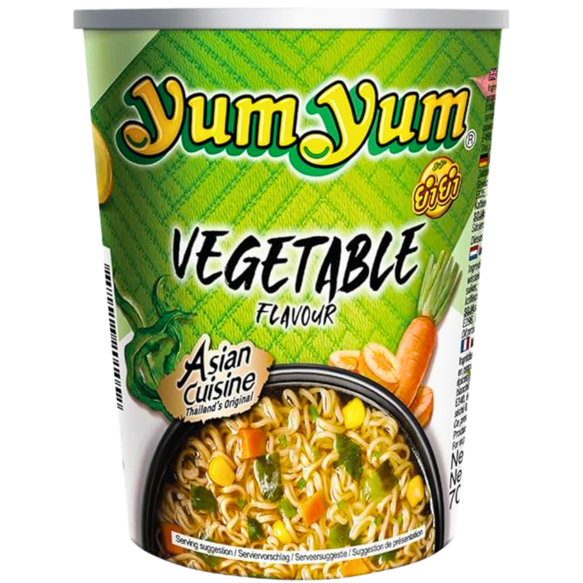 YumYum Cup Nudelsuppe mit Gemüse Geschmack 70g