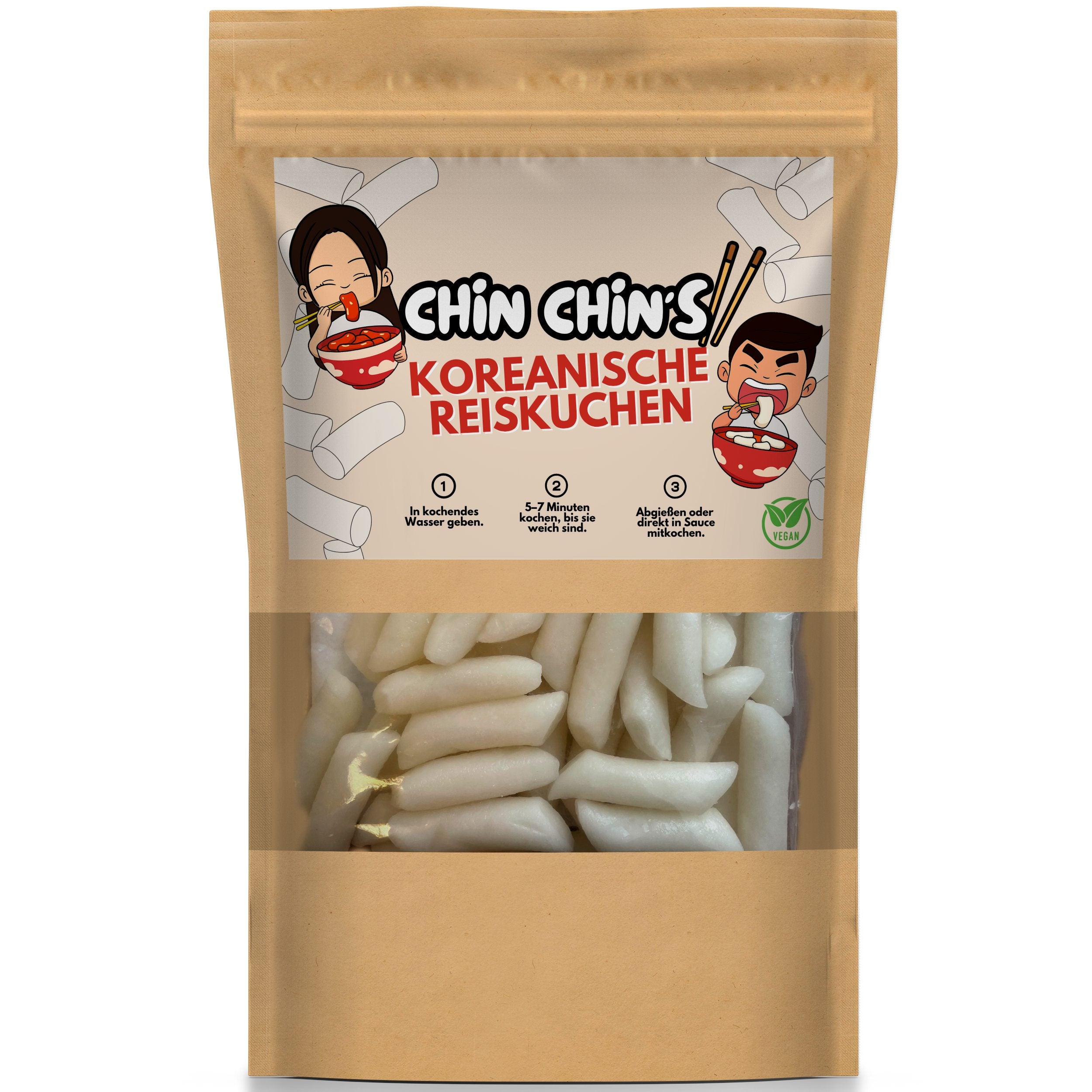 ChinChin´s Tteokbokki koreanischer Reiskuchen 400g