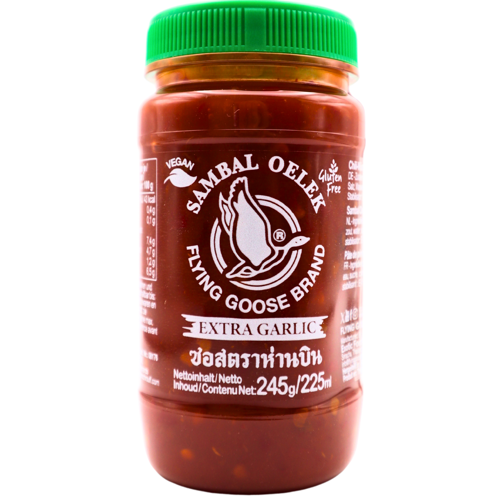 FLYING GOOSE Sambal Oelek mit extra Knoblauch 245g