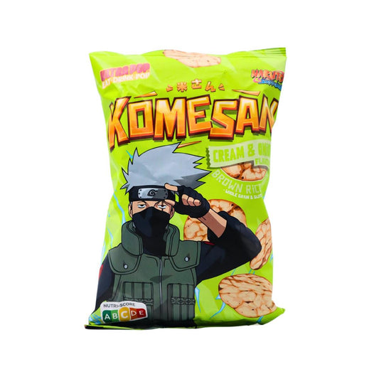 KOMESAN Vollkorn Puffreis Chips, Naruto Cream & Onion 60g