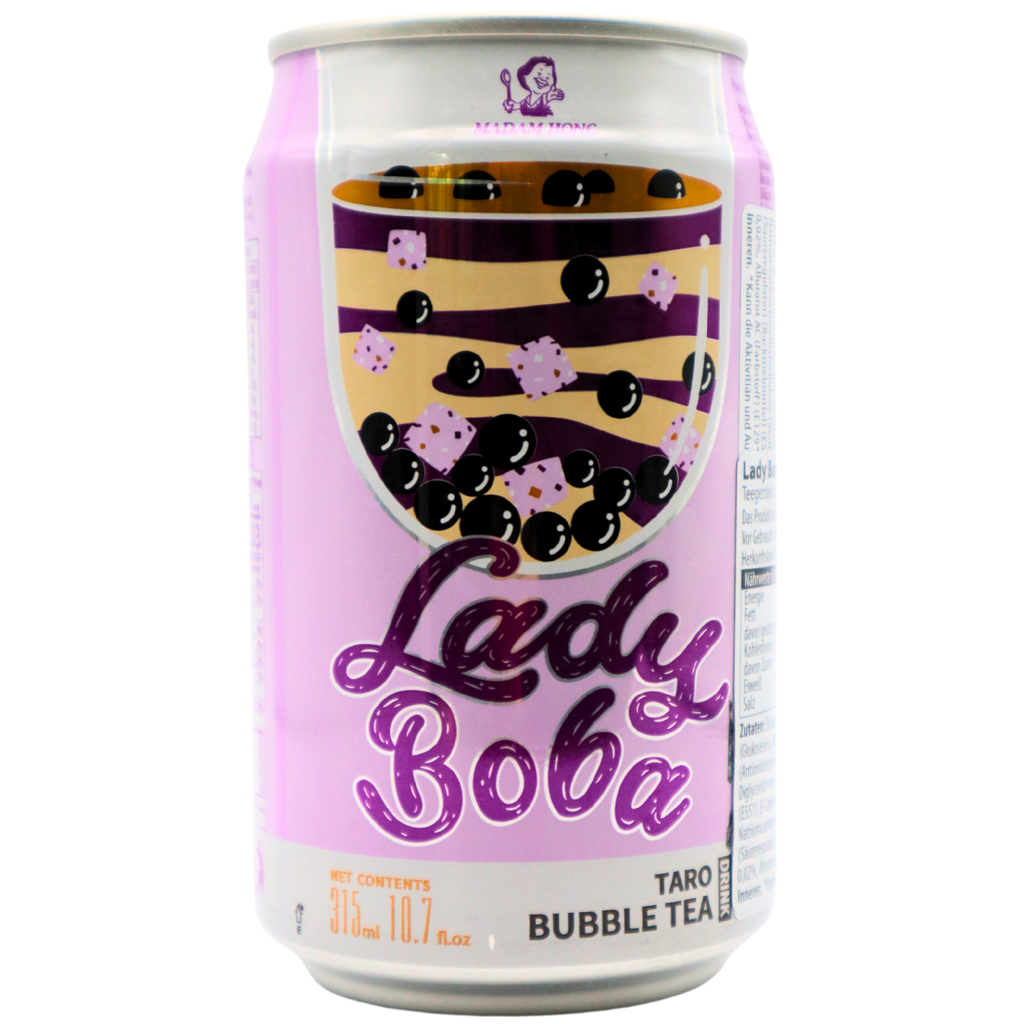 Lady Boba Bubble Milk Tea Taro mit Tapiokaperlen 315ml