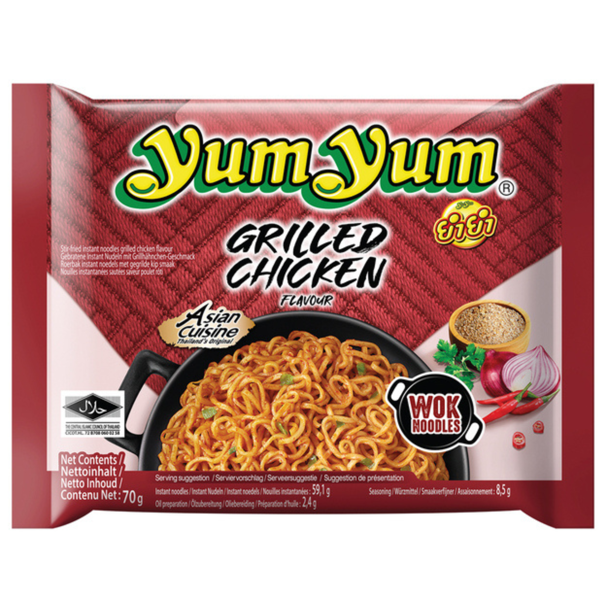 YUMYUM Instantnudeln Grilled Chicken Geschmack 70g