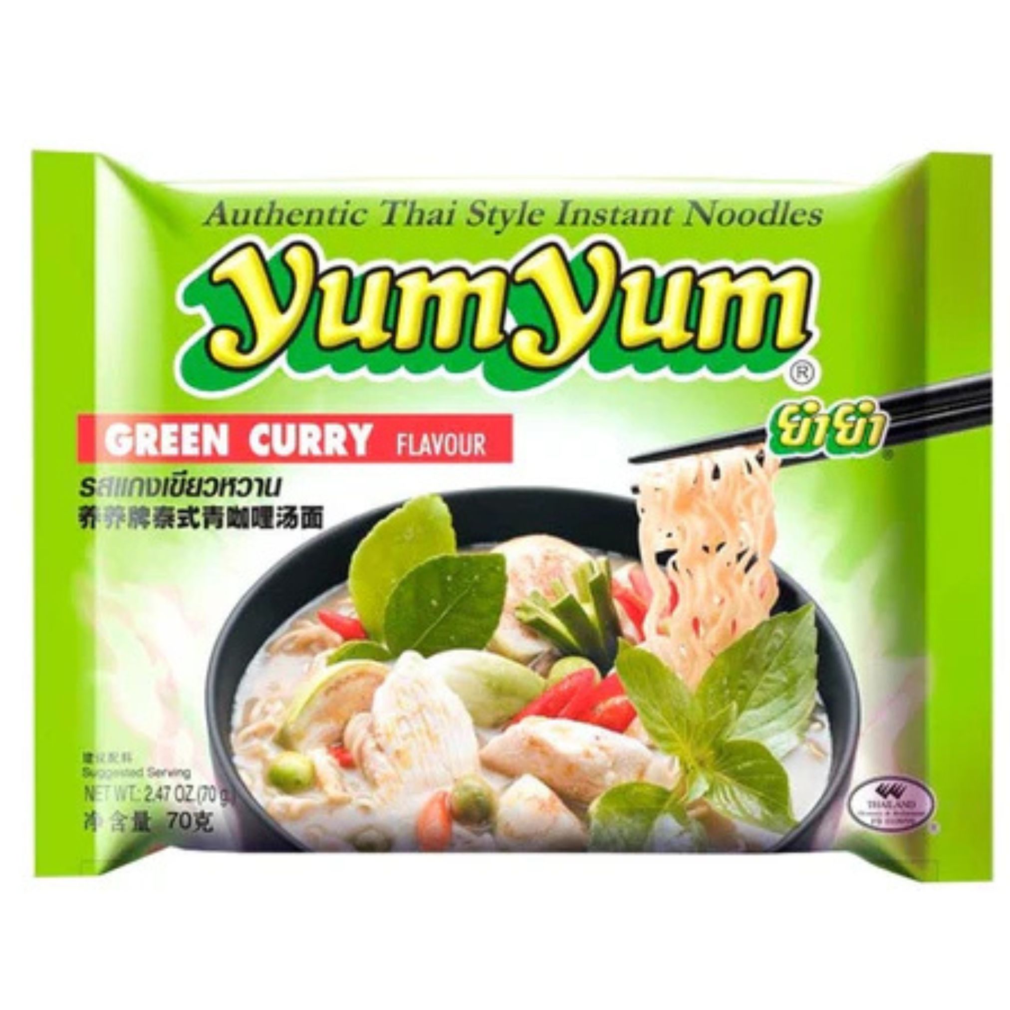 YUMYUM Instantnudeln Green Curry Geschmack 70g