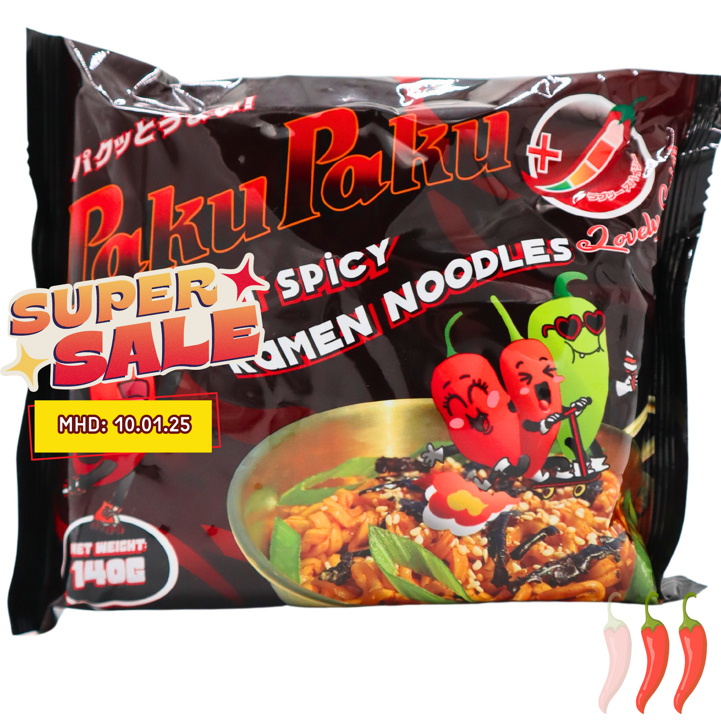 ''PAKU PAKU Instant Ramen - Lovely Spicy 140g''