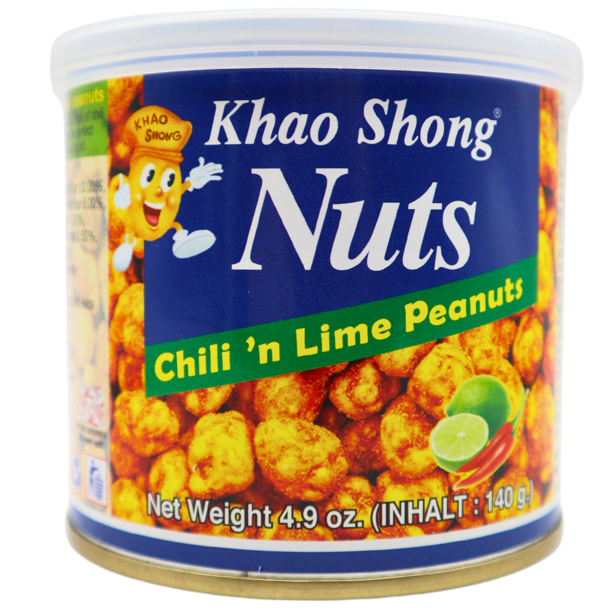 KHAO SHONG Geröstete Chili & Limette Erdnüsse 140g