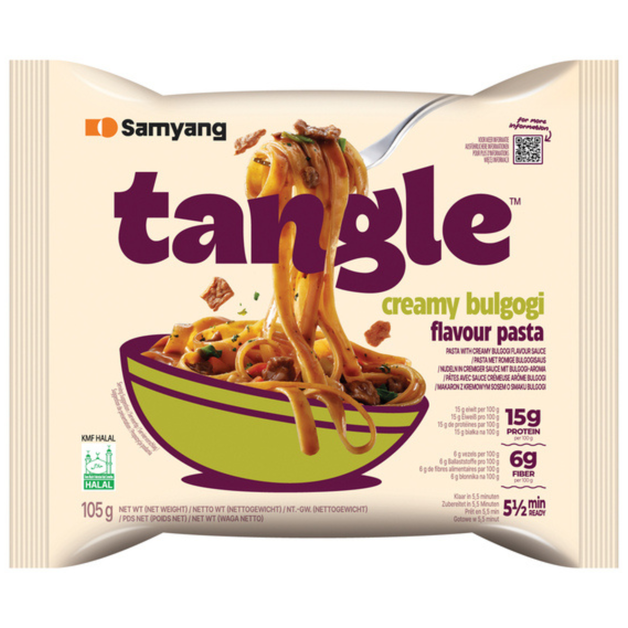 Samyang Tangle Pasta in Bulgogi Sauce 105g