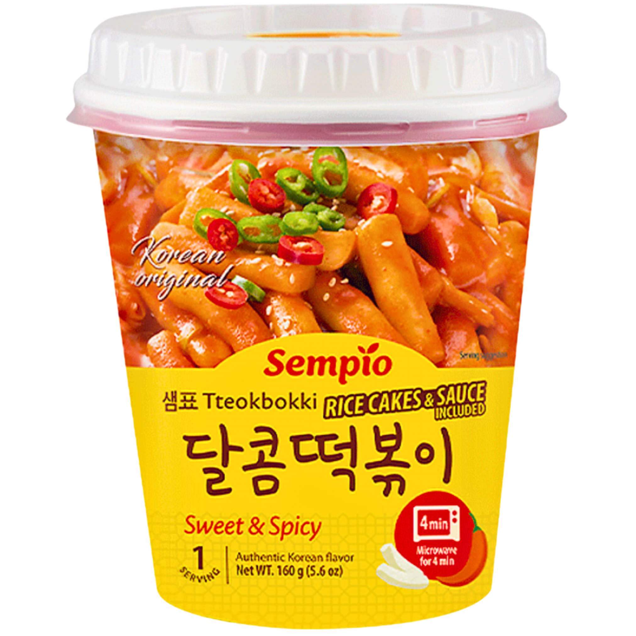 Sempio Tteokbokki Sweet & Spicy Ricecakes 160g