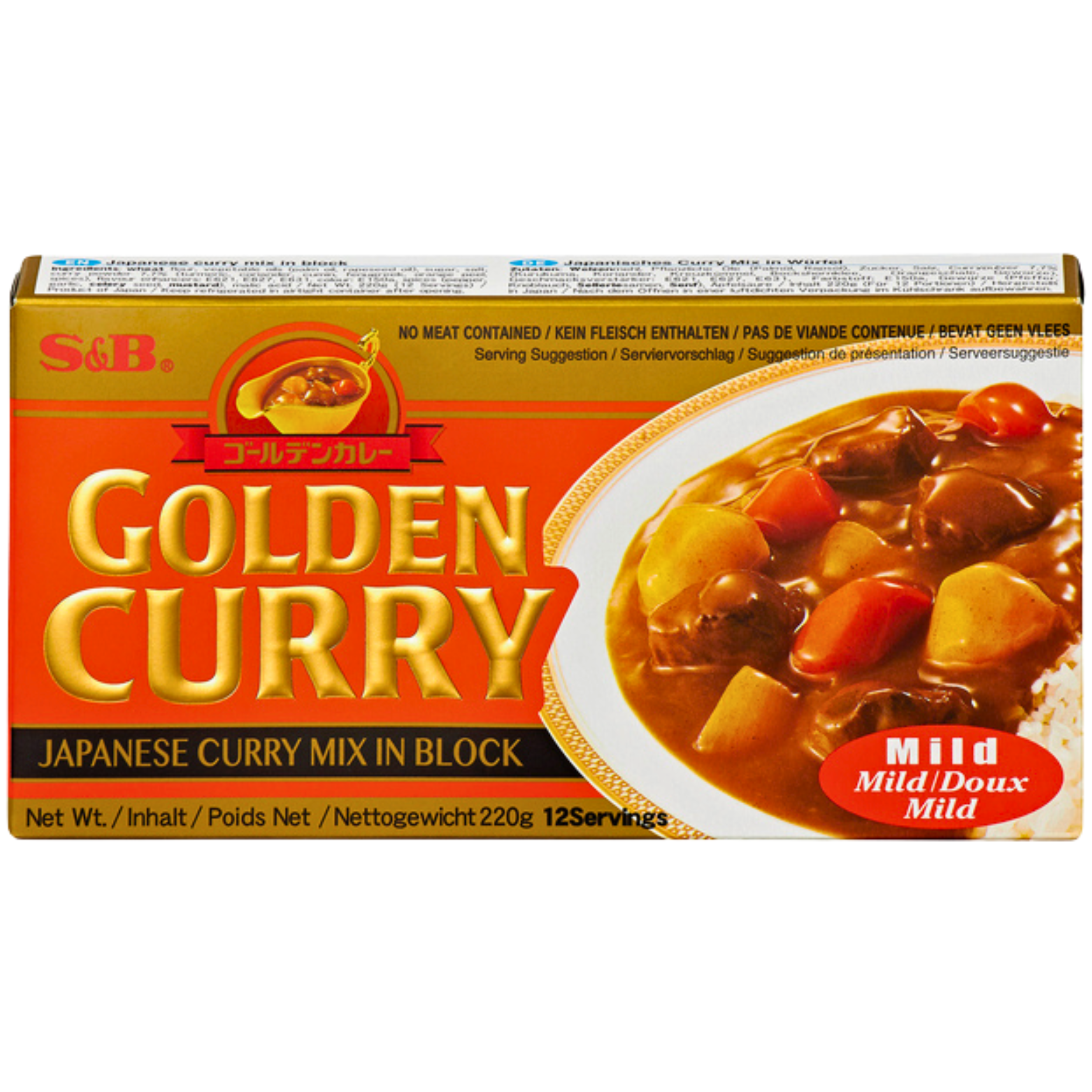 S&B Golden Curry Japanische Curry Paste Mild 92g