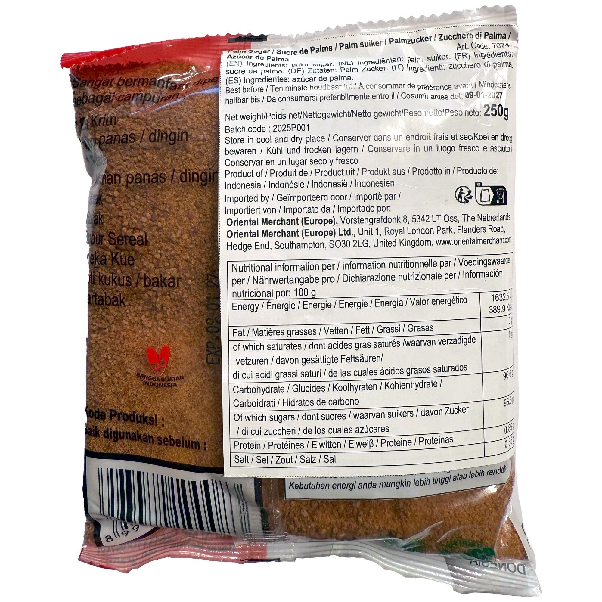 Pido - Palmzucker gemahlen - Pulver - 250g