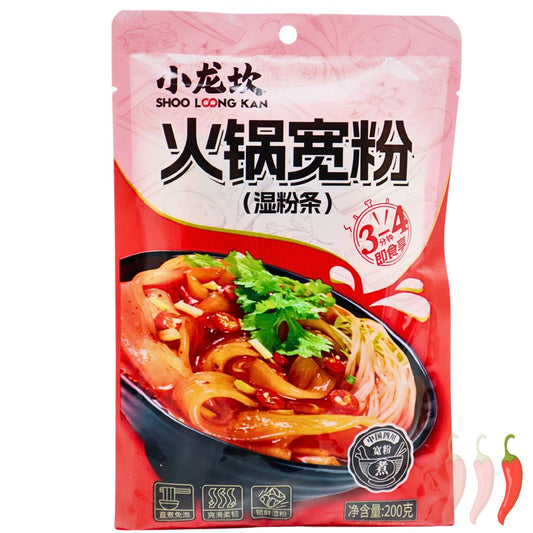 XIAOLONGKAN Breite Süßkartoffelnudeln (ohne Sauce) 200g