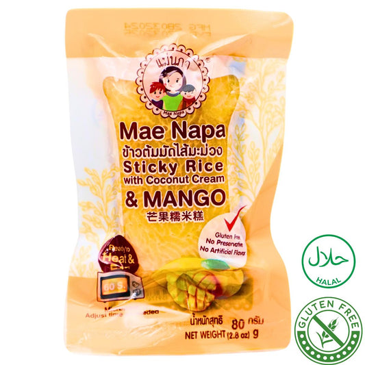 MAE NAPA Gedämpfter Klebreiskuchen mit Kokoscreme und Mango 80g