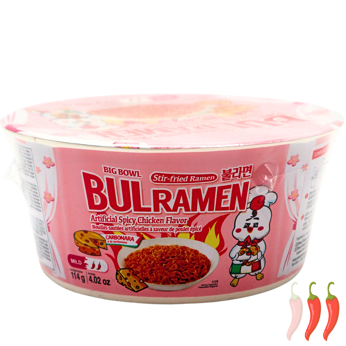 BULRAMEN Ramen Cup Carbonara (pink) 114g