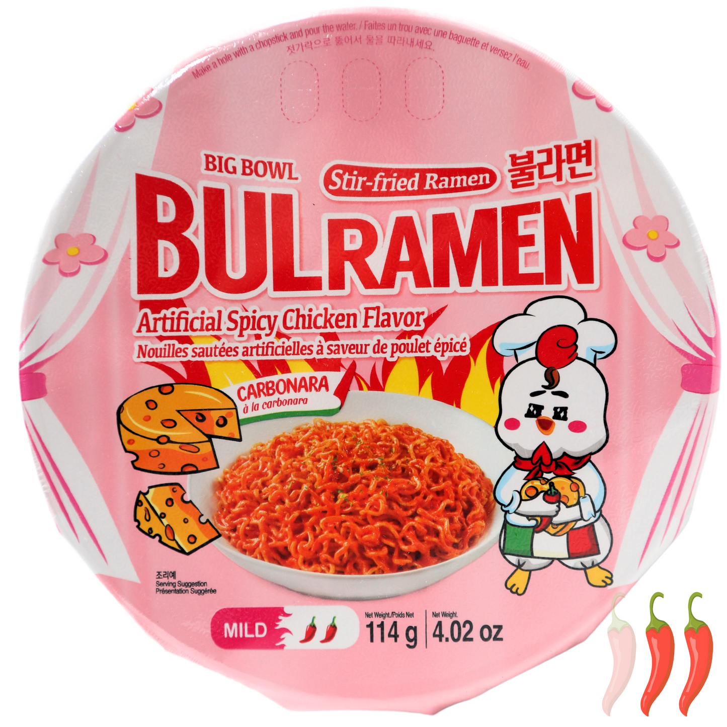 BULRAMEN Ramen Cup Carbonara (pink) 114g