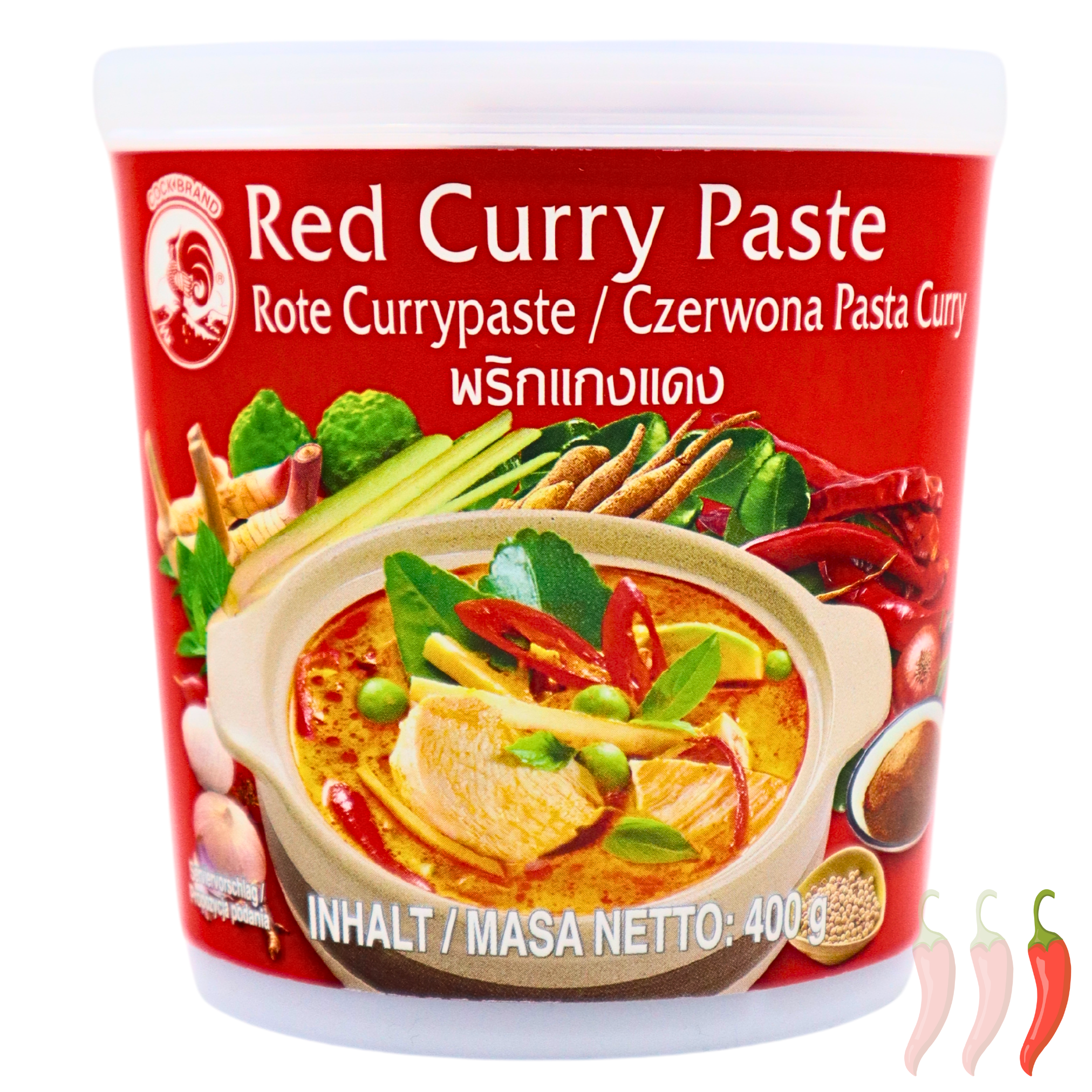 COCK BRAND Rote Curry Paste 400g