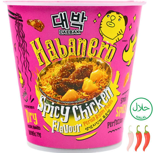 DAEBAK Habanero Nudelsuppe Spicy Chicken Cup 79g