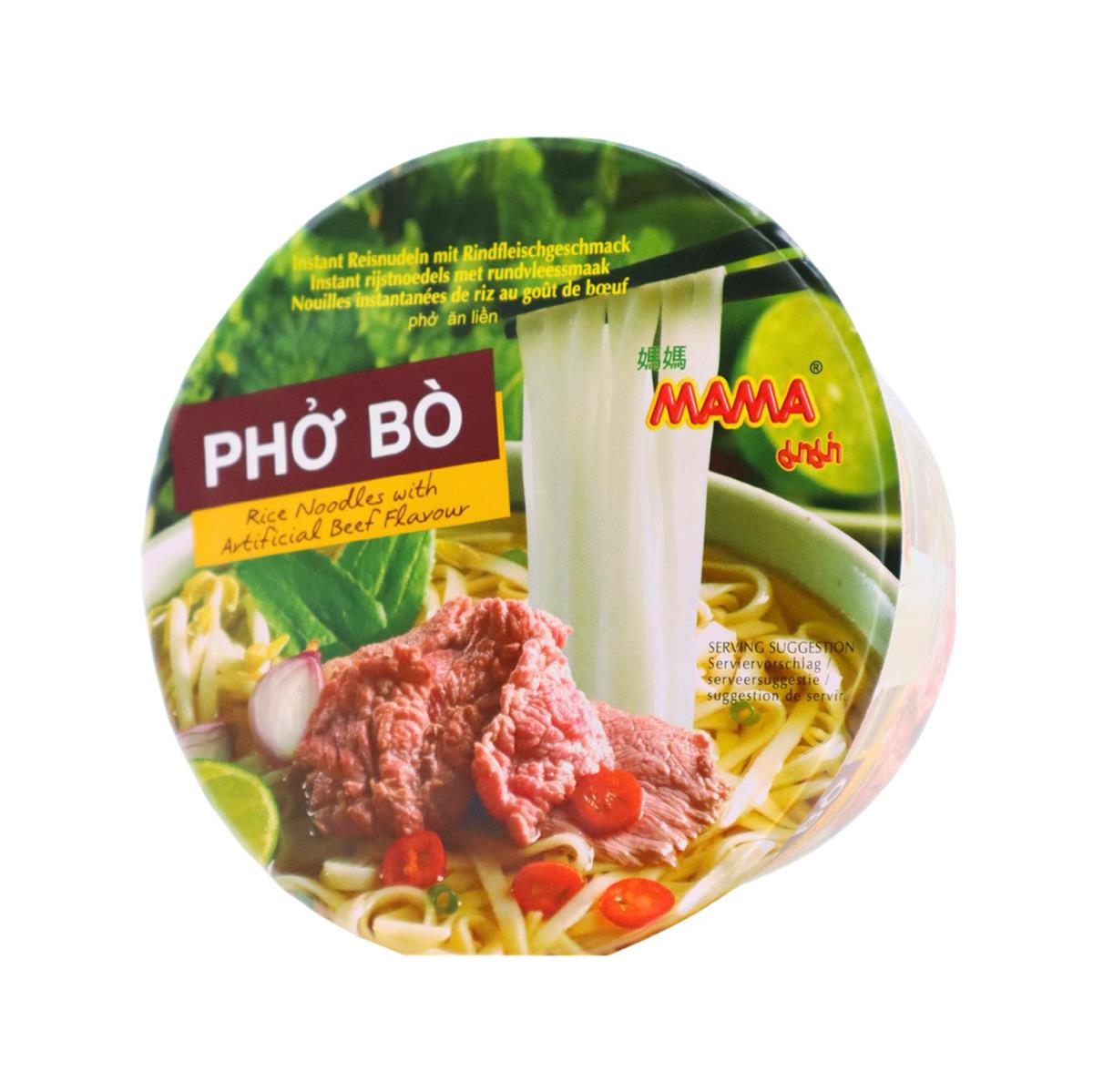 MAMA Instant Cup Reisnudeln Pho Bo Rind 65g