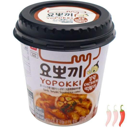 YOPOKKI Topokki Reiskuchen Cup Knoblauch Teriyaki 120g