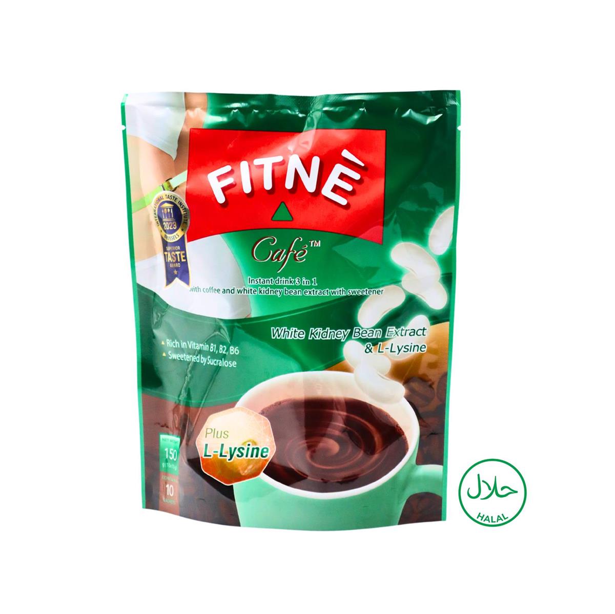 FITNE Instant Kaffee 3 in 1 mit L-Lysine + Weiße Kidney Bohnen Extrakt 150g