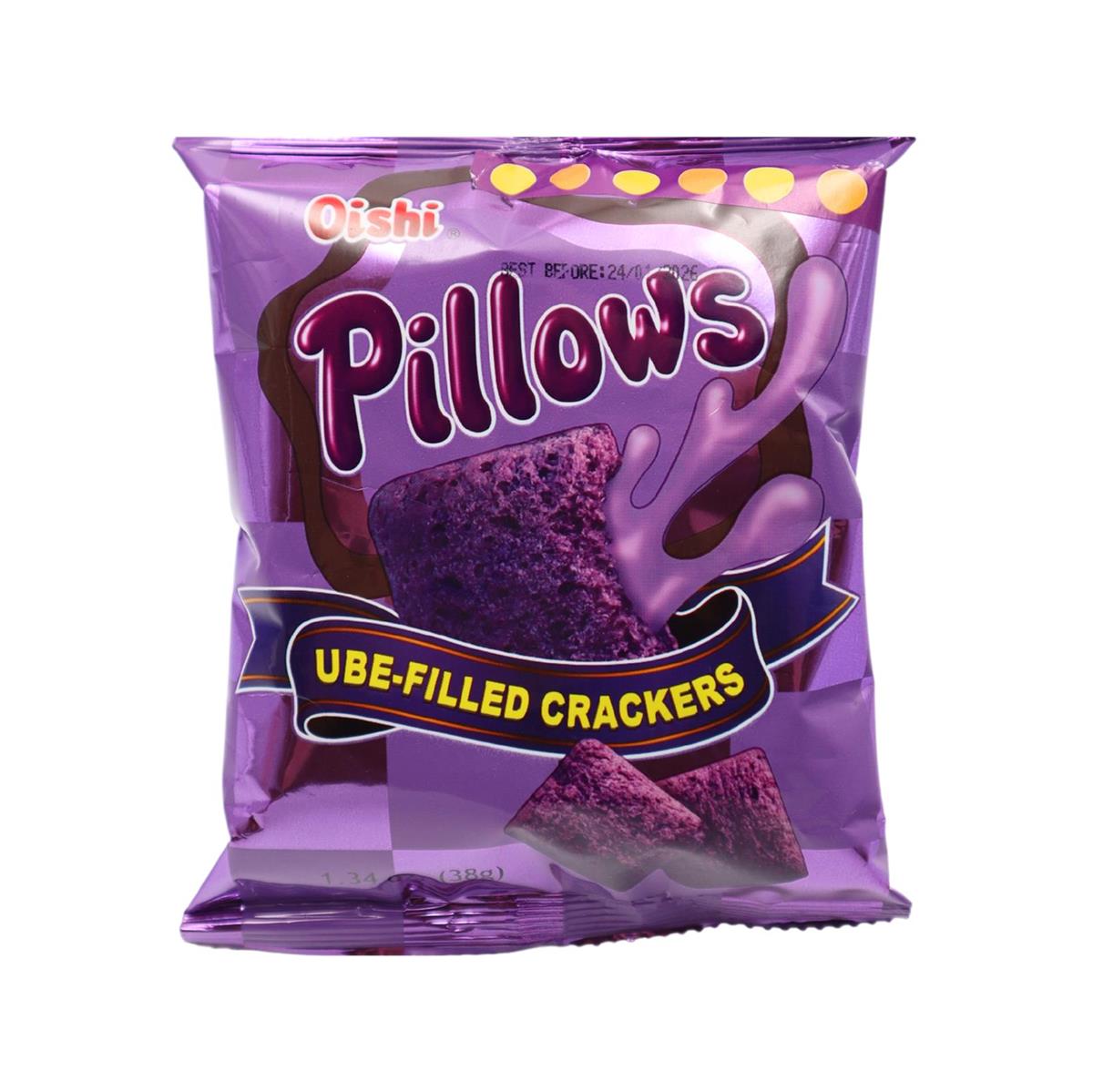 OISHI Pillows Ube gefüllter Cracker 38g