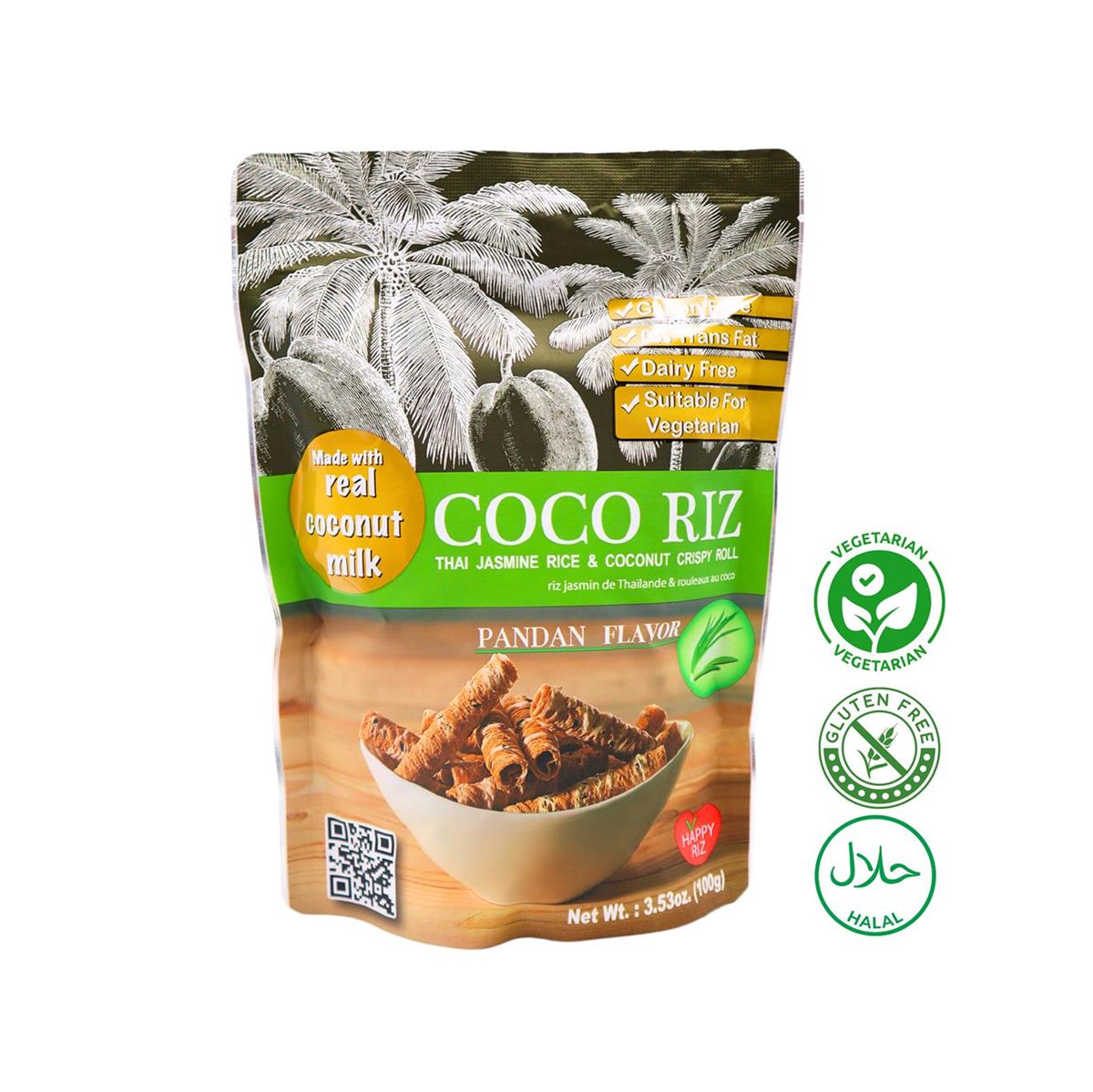 COCO RIZ Reisrollen Kokosnuss Pandan 100g