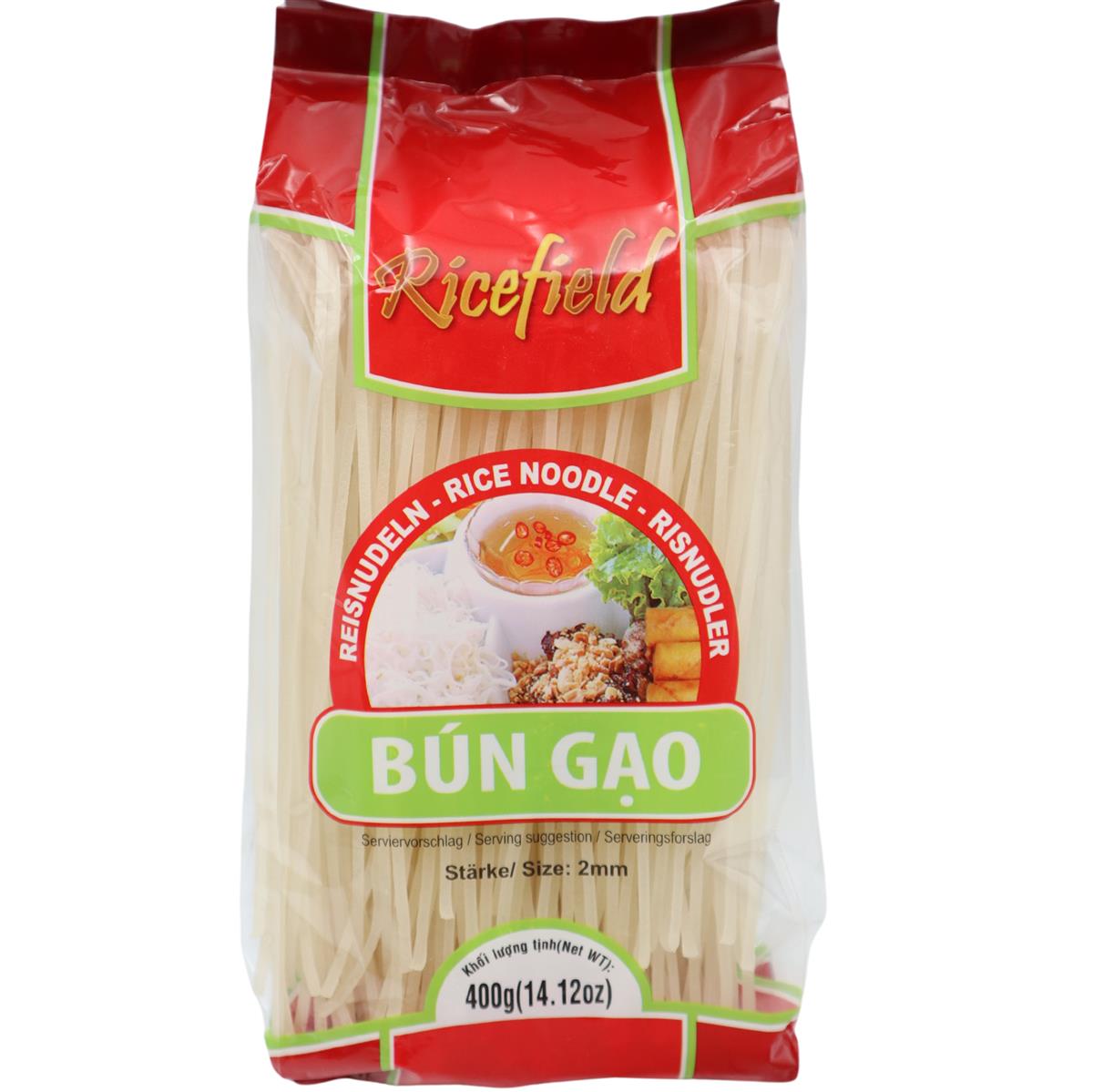 RICEFIELD Reisnudeln Bun Gao 2mm 400g