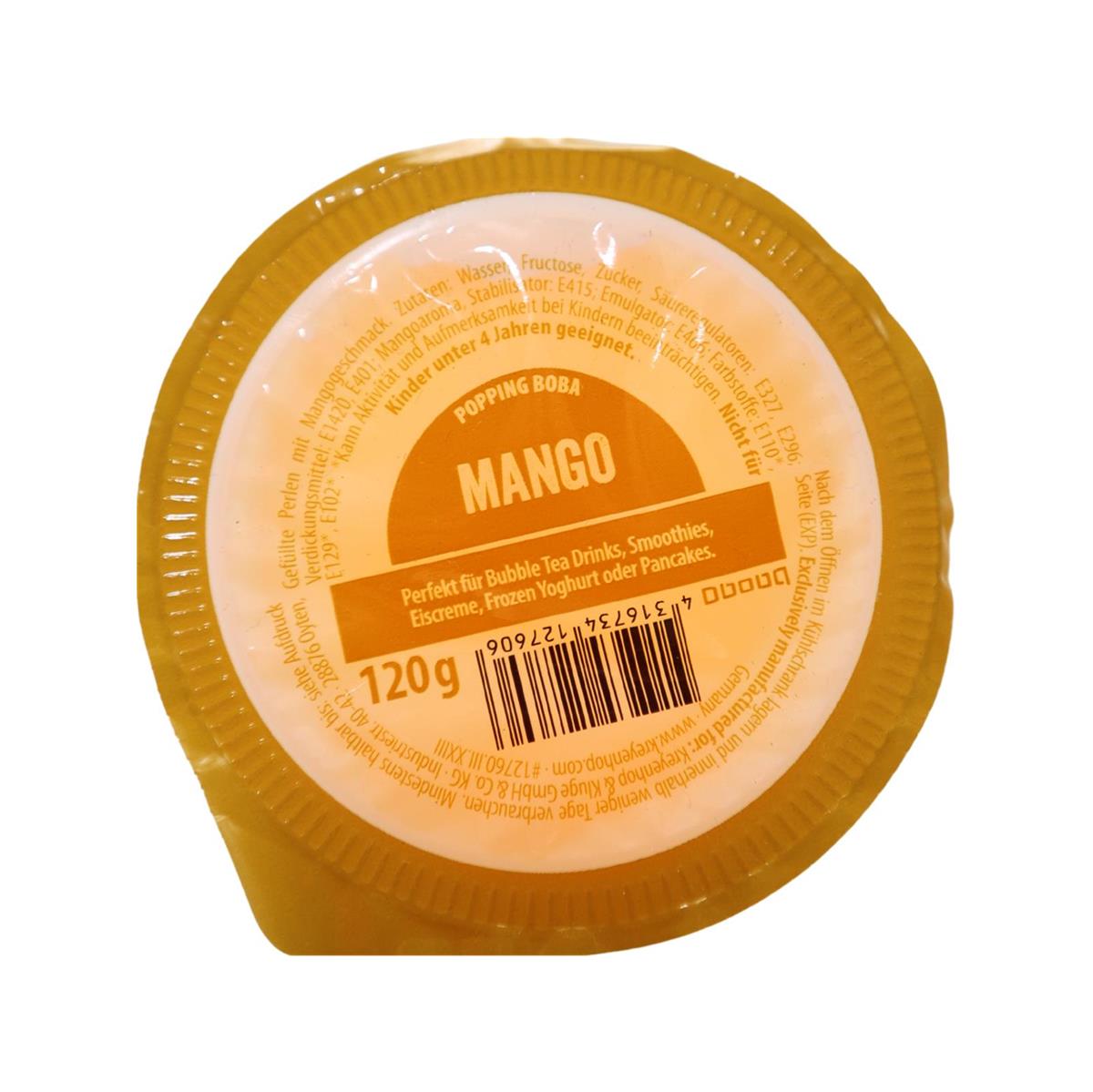 OBOBA Bubble Tee Perlen - Mango Geschmack 120g