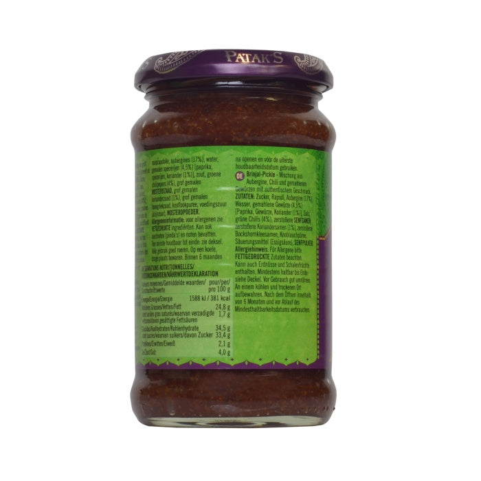 Patak's - Brinjal Pickle mit Auberginen 312g